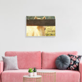 Palomino Horse Peeking Though The Fence Leinwanddruck (Insitu (Wohnzimmer))