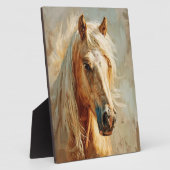 Palomino Horse Portrait Fotoplatte (Seite)