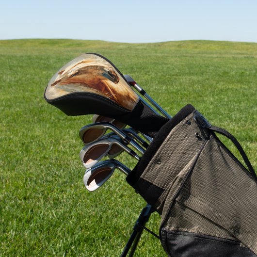 Palomino Horse Portrait Golf Headcover (In SItu)