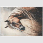 Palomino Horse Portrait Illustration Entführung Seidenpapier (Vorderseite)