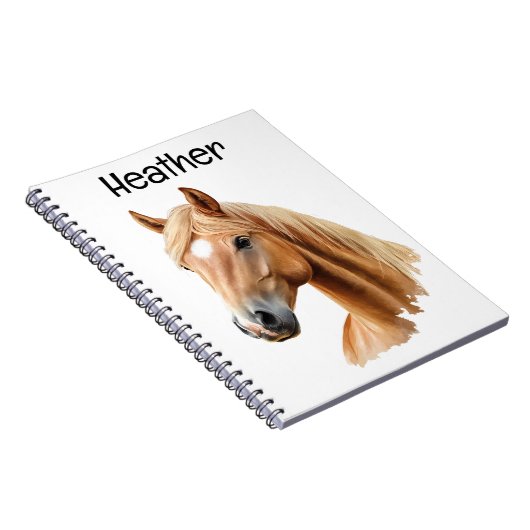 Palomino Horse Portrait Personalisiert Notizblock (Rechte Seite)