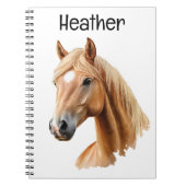 Palomino Horse Portrait Personalisiert Notizblock (Vorderseite)