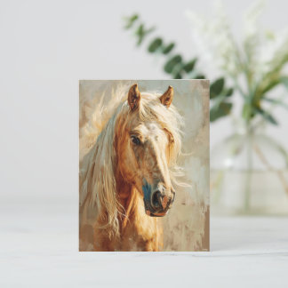 Palomino Horse Portrait Postkarte