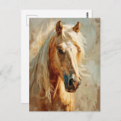 Palomino Horse Portrait Postkarte (Vorne/Hinten)