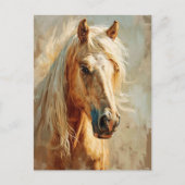 Palomino Horse Portrait Postkarte (Vorderseite)