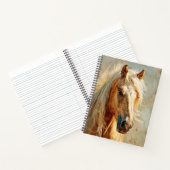 Palomino Horse Portrait Spiral Notizblock (Innenseite)