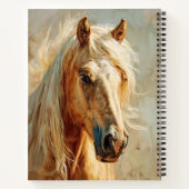 Palomino Horse Portrait Spiral Notizblock (Rückseite)