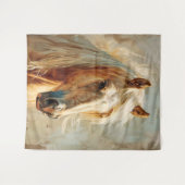 Palomino Horse Portrait Wandteppich (Vorderseite (Horizontal))