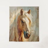 Palomino Horse Portrait Wandteppich (Vorderseite)
