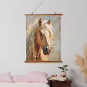 Palomino Horse Portrait Wandteppich Mit Holzrahmen (Schlafzimmer)