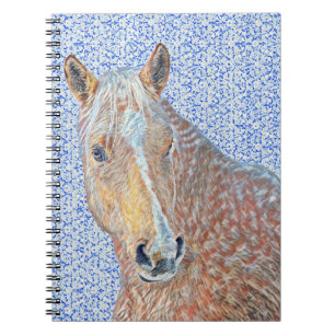 Palomino Horse Vintag Blue Journal Notebook Notizblock