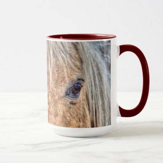 Palomino Horse's Eye Foto Trinken Tasse (Rechts)