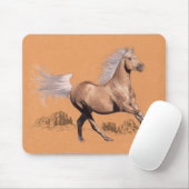 Palomino in farbigem Bleistift Mousepad (Mit Mouse)