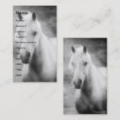 Palomino in Schwarz und Weiß Visitenkarte (Vorne/Hinten)