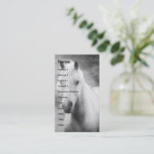 Palomino in Schwarz und Weiß Visitenkarte (Stehend Vorderseite)