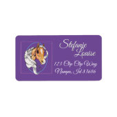 Palomino (lila) adressaufkleber (Vorne)