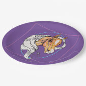 Palomino (lila) pappteller (Schrägansicht)