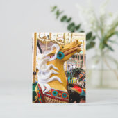 Palomino Looff Carousel Pferd Postkarte (Stehend Vorderseite)