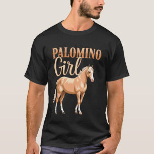 Palomino-Mädchen Liebhaber Blond Pferdeliebhaber F T-Shirt