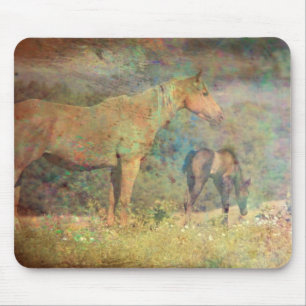 Palomino Mare and Foal Mousepad