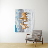 Palomino Paint Horns in Snow Wandteppich (Beispiel)