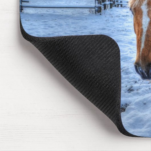 Palomino Paint Horse and Barn Equine Fotografie Mousepad (Ecke)