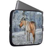 Palomino Paint Horse and Snow Equine Foto Laptopschutzhülle (Vorne Rechts)