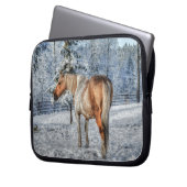 Palomino Paint Horse and Snow Equine Foto Laptopschutzhülle (Vorderseite Links)