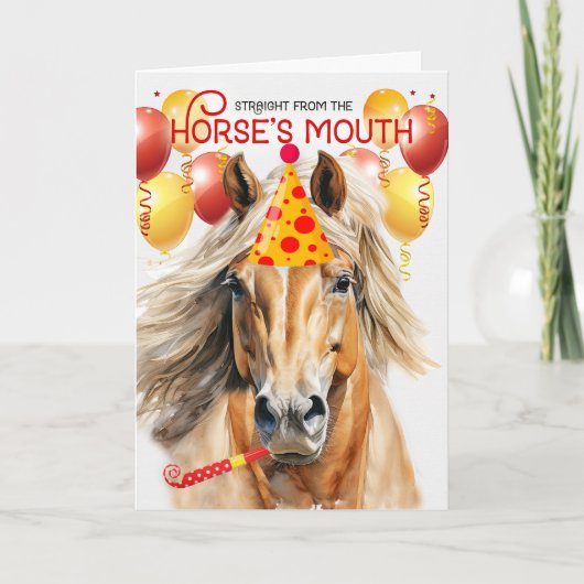 Palomino Paint Horse Funny Geburtstag Karte (Vorderseite)