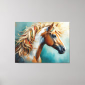 Palomino Paint Mustang Portrait Leinwanddruck (Vorderseite)