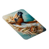 Palomino Paint Mustang Portrait Magnet (Rechte Seite)