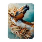 Palomino Paint Mustang Portrait Magnet (Vertikal)