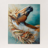 Palomino Paint Mustang Portrait Puzzle (Vertikal)