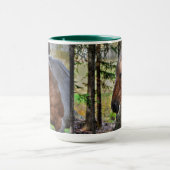 Palomino Paint Stallion & Forest Equine Foto Tasse (Zentrum)