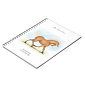 Palomino Personalisiert Horse / Pony Owner's Journ Notizblock (Linke Seite)