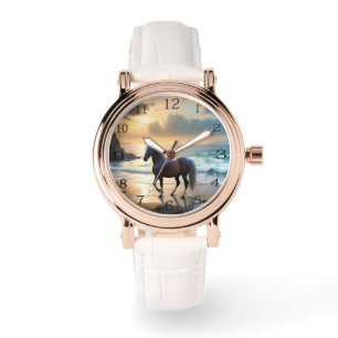 Palomino Pferd am Strand, Armbanduhr