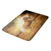 Palomino-Pferd, das Badmatte aufrichtet Badematte (Schrägansicht)