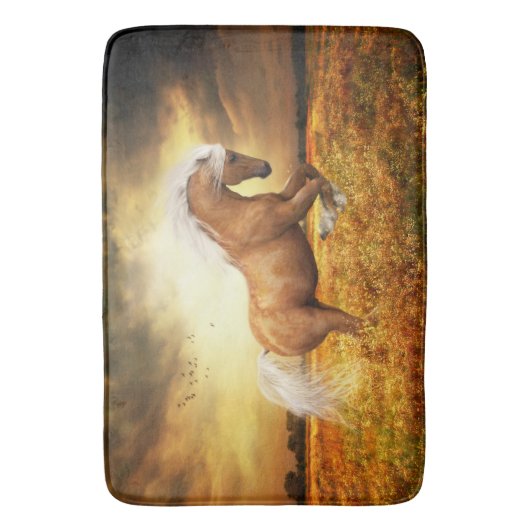 Palomino-Pferd, das Badmatte aufrichtet Badematte (Vorderseite Vertikal)