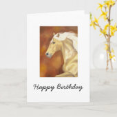 Palomino Pferd Geburtstagskarte Karte (Gelbe Blume)