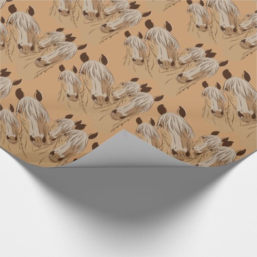 Palomino Pferd Geschenkpapier (Ecke)