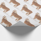 Palomino-Pferd im Schnee Geschenkpapier (Ecke)