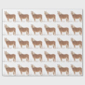 Palomino-Pferd im Schnee Geschenkpapier (Flach)