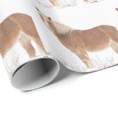Palomino-Pferd im Schnee Geschenkpapier (Rolleneckpunkt)