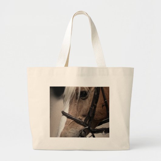 Palomino Pferd in Bridle Jumbo Stoffbeutel (Vorne)
