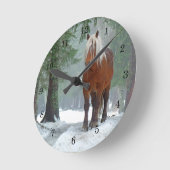 Palomino Pferd in der Schneemauer Uhr (Winkel)