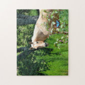 Palomino Pferd in Pasta Puzzle (Vertikal)