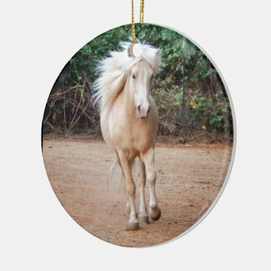 Palomino Pferd Keramikornament (Links)