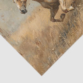 Palomino Pferd läuft Ölgemälde Decoupage Seidenpapier (Ausschnitt)