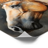 Palomino Pferd mit Krone Poster (Ecke)