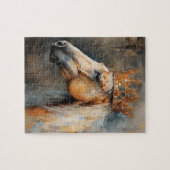 Palomino Pferd mit Krone Puzzle (Horizontal)